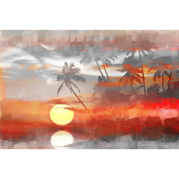 Reflective Sun Art Print on Premium Canvas, Size: 16 inch x 24 inch