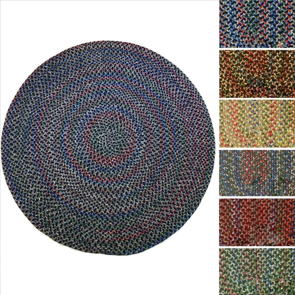 Rhody Rug Katie Indoor/Outdoor Braided Rug (Brown - 7& x 9& Oval)