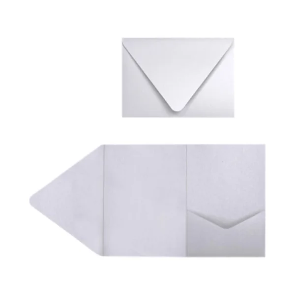 Lux Pocket Invitations A7 5in. x 7in. Silver Metallic Pack of 210