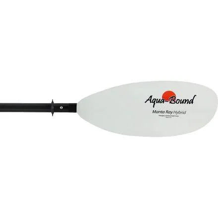 Aqua-Bound Manta Ray Hybrid Kayak Paddle - 4-Piece, Posi-Lok - White