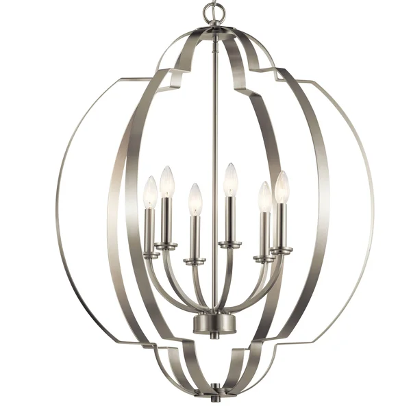 Kichler Voleta Chandelier Foyer Brushed Nickel 6 Light 42139NI