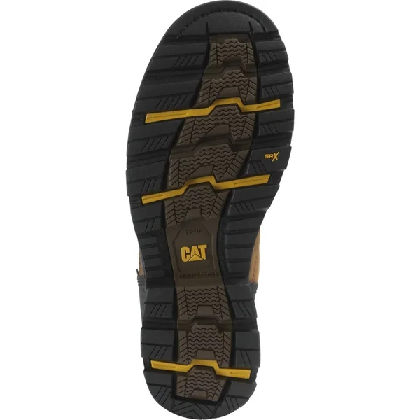 Men's Caterpillar Combine Pull on Waterproof Composite Toe Boot - Size: 11.5, Brown