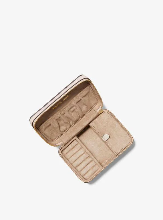 Michael Kors Small Logo Stripe Jewelry Case 32H0GTMN5B - One Size - Pink