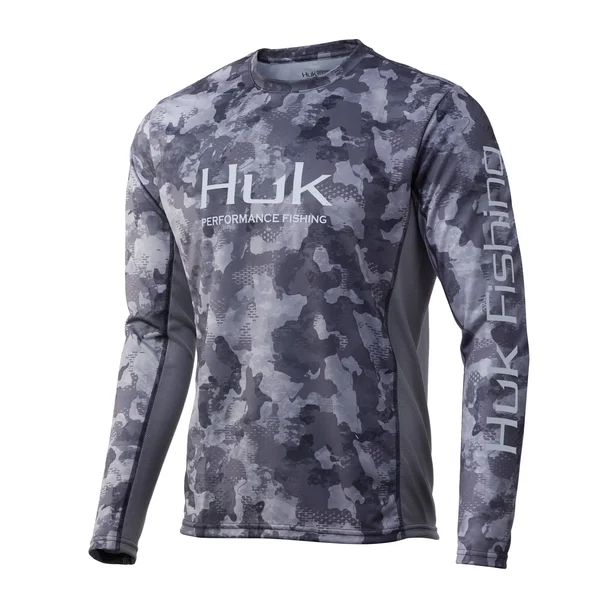 Huk Icon x Refraction Camo L/S Performance Fishing Shirt