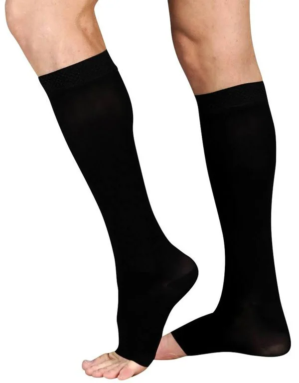 Juzo Soft 20-30 mmHg Open Toe Knee High I, Regular, Black