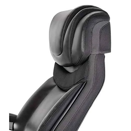 Realspace Axton Big and Tall Bonded Leather High-Back Chair, Dark Gray/Chrome