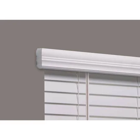 Linen Avenue F5Wt2225B64Im Cordless Faux Wood Blind, white, 22-1/4x22w x 6