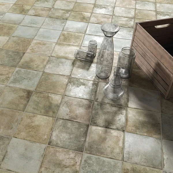 SomerTile FPE13KETS Kings Etna Encaustic Sage Floor and Wall Ceramic Tile, Green