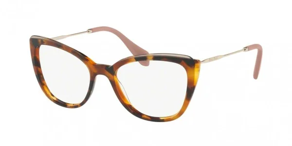 Miu Miu MU02QV Eyeglasses - White Havana/Top Black (ROK1O1)