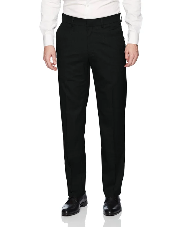 Men's J.M. Haggar Premium Tailored-Fit Stretch Flat-Front Suit Pants Black, Size: 36x29