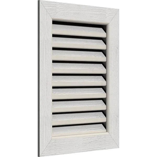 Ekena Millwork GVWVE24X1401RFPWR 24x22W x 14x22H Vertical Gable Vent (29x22W x 19x22H Frame Size): Primed, Functional, Rough Saw
