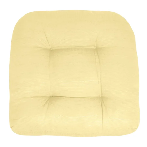 Patio Seat Cushion Set - 19x22 by 19x22 Yellow, 12 Pack, Solid