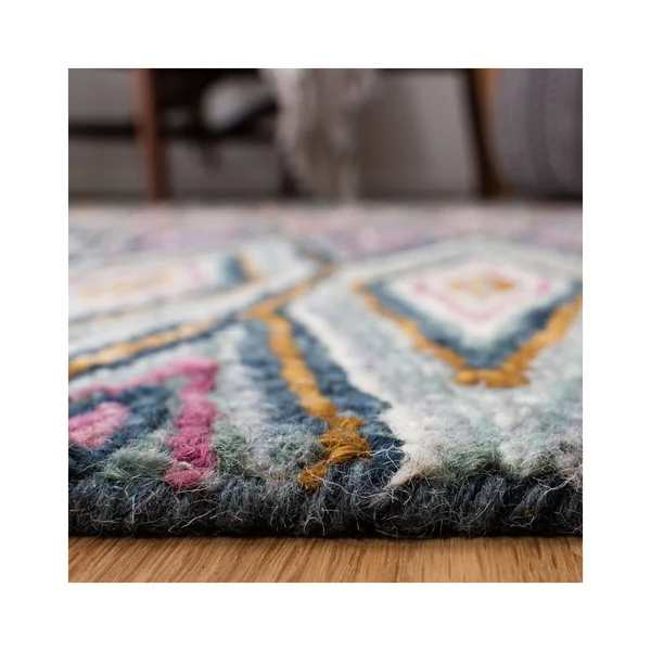 Safavieh Aspen Rug Collection APN805M - Blue, Pink - 7& x 7& Round