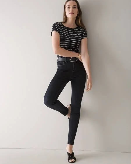 Women's High-Rise Sculpt Skinny Ankle Jeans - Blue/Vancouver Rinse Wash, Size 6 - Long by White House Black Market