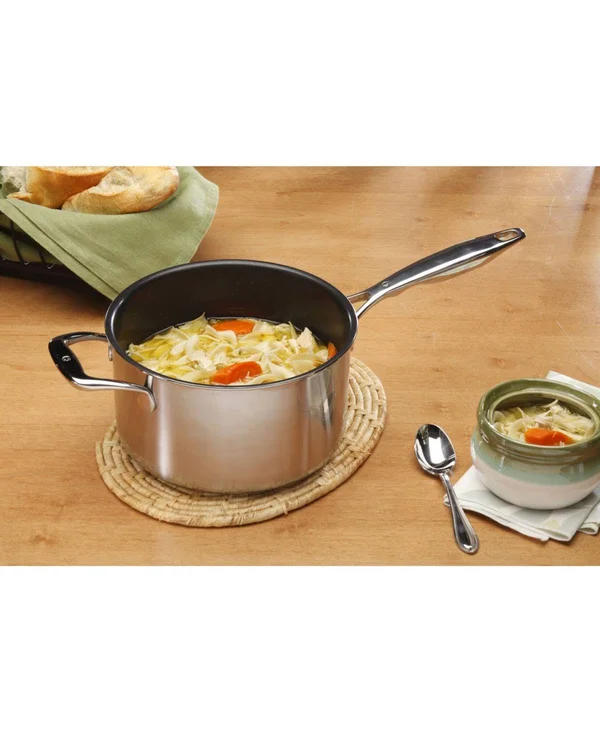 Swiss Diamond - Nonstick Clad Sauce Pan w/Lid - 3.6 qt.