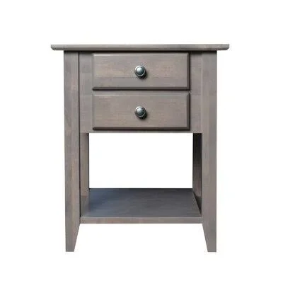2 Drawer End Table Red Barrel Studio Color: Sandy Gray