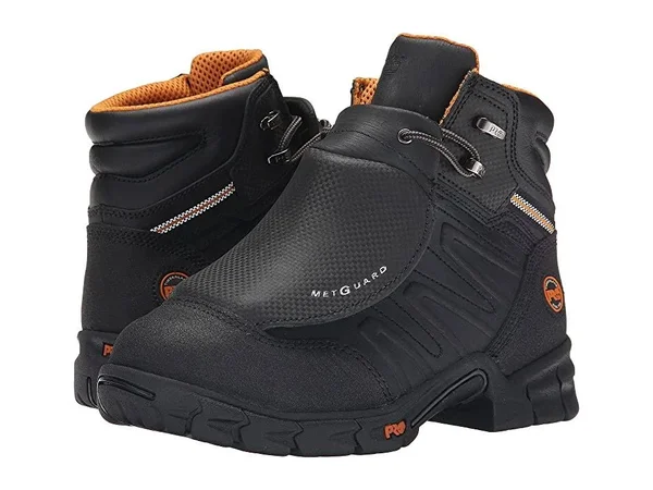 Timberland Pro Men's 6 in. Excave Steel Toe External Met Guard Work Boot, Black