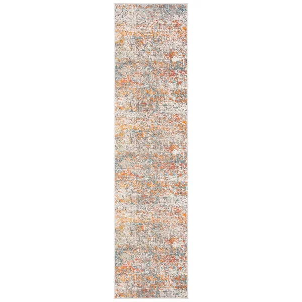 Safavieh Madison Loane Modern Abstract Rug - 2&2x22 x 14& Runner - Black/Gold