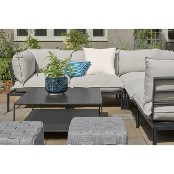 Room & Board - Modern Slim Outdoor Coffee Table 22D 46W 16H in Slate Grey Blue