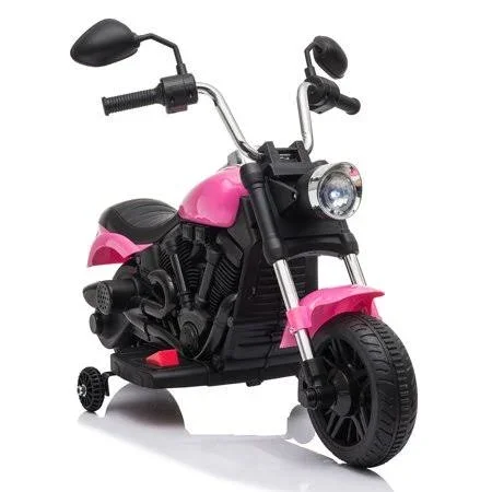 Motorcycle Ride on Toys, 6V Kids Ride on Motorcycle Battery Powered Electric Toy, Electric Motorcycles for Kid Boys Girls w/ Tra