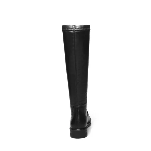 Comfortable Flats Classic Black Knee High Boot Riding