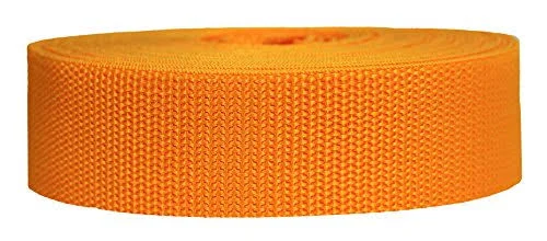 Strapworks Heavyweight Polypropylene Webbing 1.5 Inches by 50 Yard, Yellow Gold