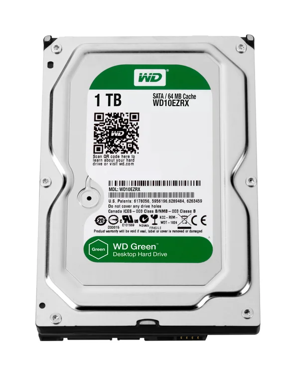 WD Green 1 TB Internal HDD - 3.5x22 - WD10EZRX - SATA 6Gb/s