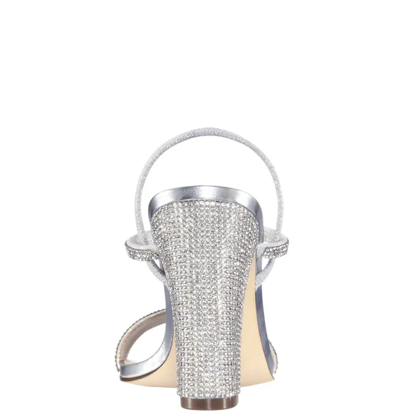 N by Nina Womens Sanchia Sandal - Silver - Size 9.5M
