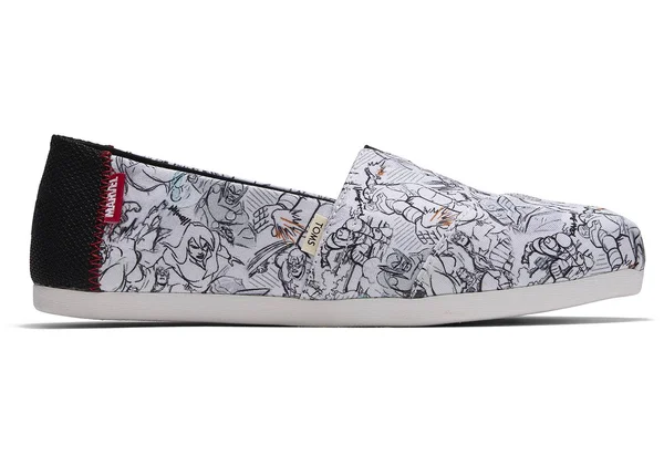 Toms White Marvel Concept Art Print Women's Classics