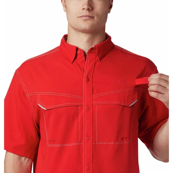Columbia Low Drag Offshore SS Shirt M, Red Spark