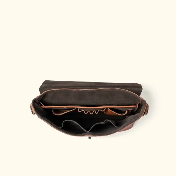 Denver Leather Laptop Messenger Bag, Autumn Brown