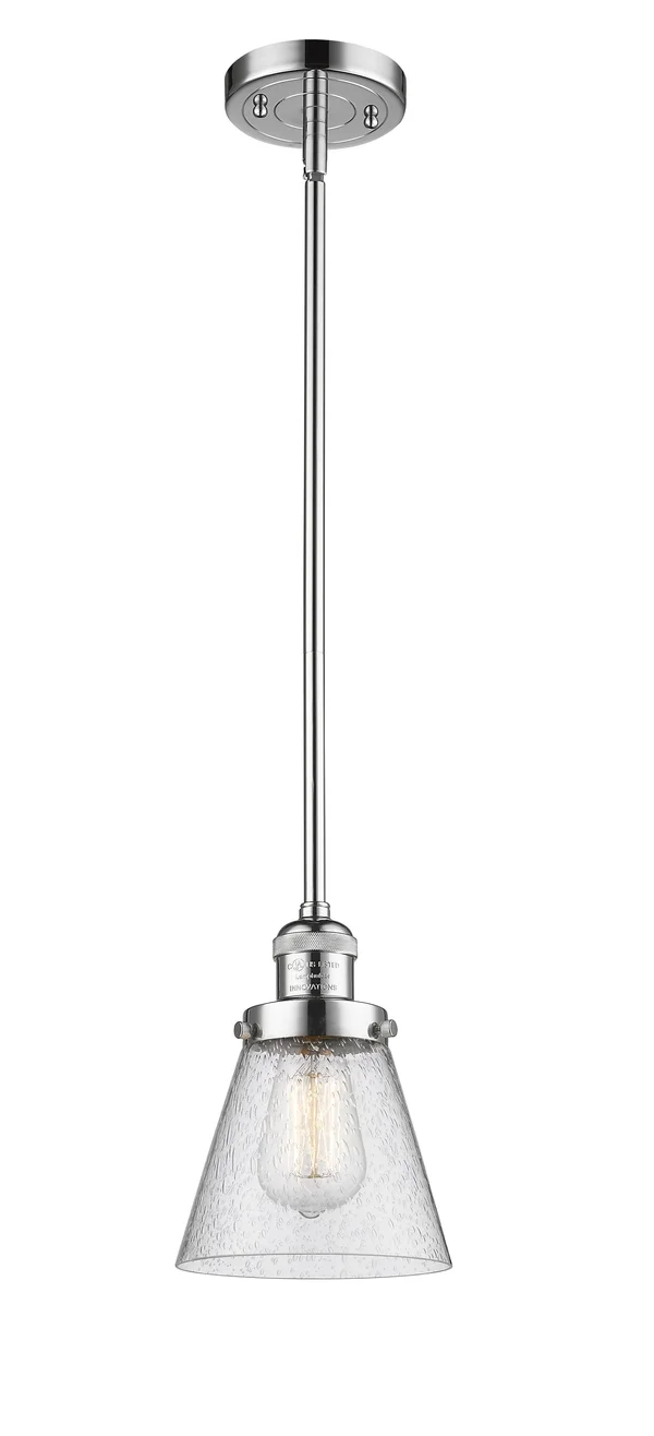 Innovations Lighting Small Cone 1 Light Mini Pendant 201S PC G64 (Chrome)