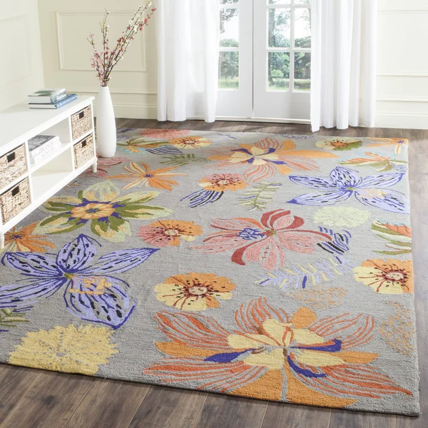 Safavieh Four Seasons FRS468C 4&0x22 x 4&0x22 Round Grey - Orange Area Rug