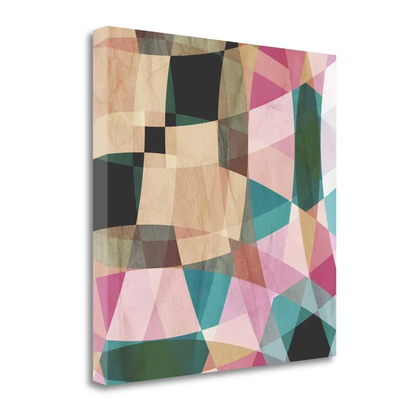 Tangletown Fine Art Geometric Design 2x22 by GraphINC Studio, Giclee Print on Wrap Canvas, 35x35x22