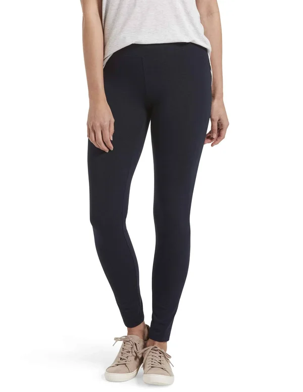 Hue Ultra Leggings with Wide Waistband - Xs - Navy