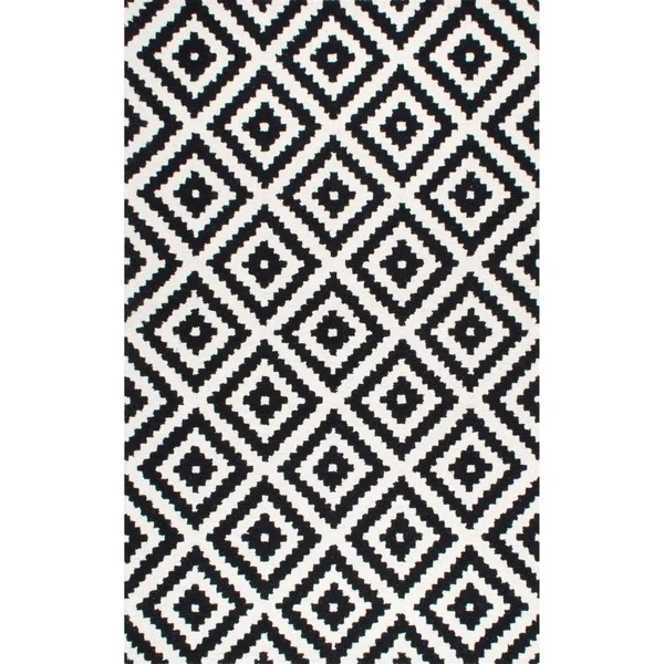 nuLOOM Hand Tufted Kellee Wool Runner Rug, 2& 6x22 x 12&, Black
