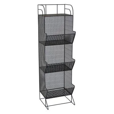 Shannen 41x22 H x 12x22 W x 11.5x22 D Storage Rack Rebrilliant Finish: Black