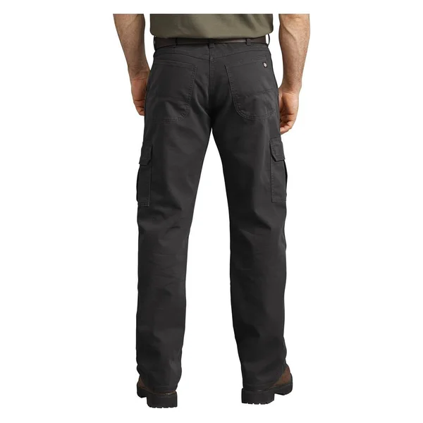 Dickies Men's Duck Cargo Pants, DP902, Stonewashed Black