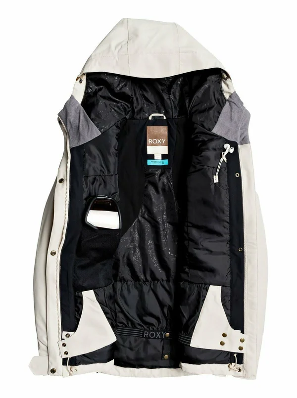 Roxy Snow Women's Andie Jacket, Oyster Gray, XL