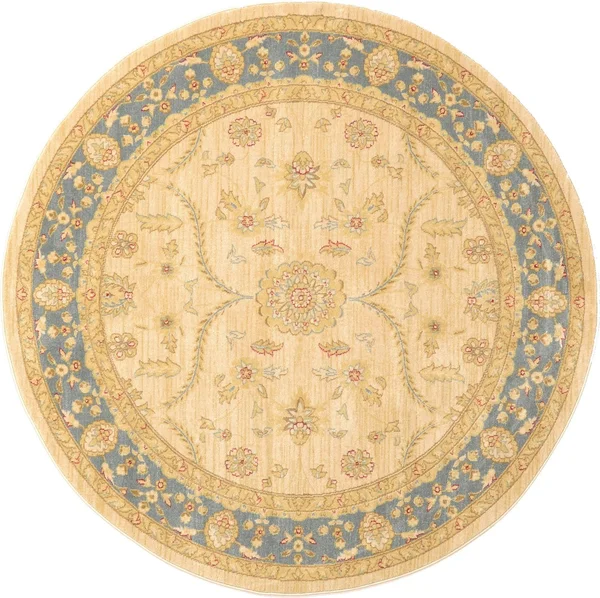 Unique Loom Tansy Edinburgh Area Rug (6& x 6& Round - Beige)