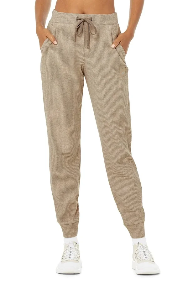 Alo Yoga, Muse Sweatpant in Gravel Heather, Size: Large