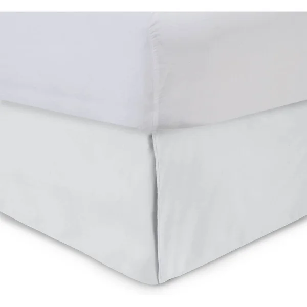 Harmony Lane Classic Tailored Bed Skirt with 18 Drop, Queen, Black