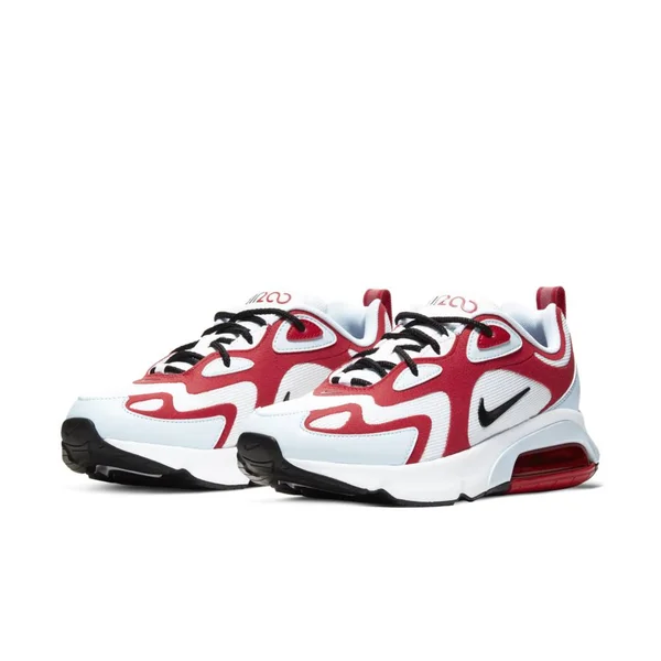 Nike Women's Air Max 200 Sneakers - White/Black/Gym Red - 8