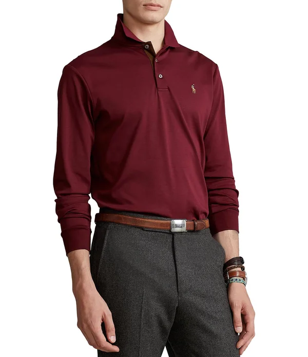 Polo Ralph Lauren Classic-Fit Soft Cotton Long-Sleeve Polo Shirt - XL