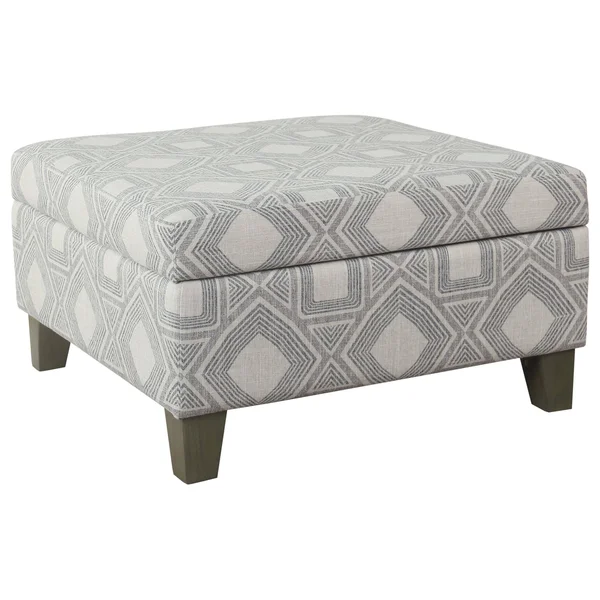 HomePop Luxury 28 inch Square Storage Ottoman