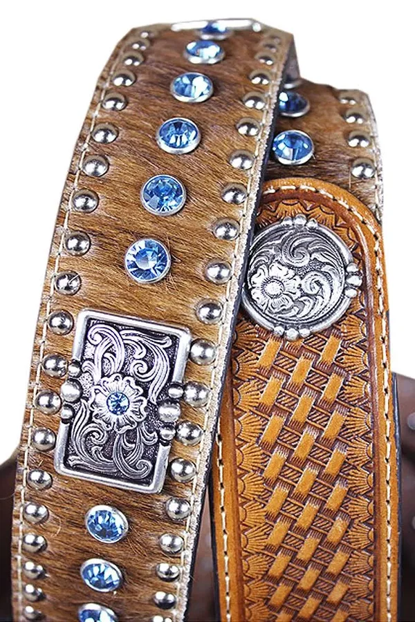 Nocona Men's Calf Hair Belt