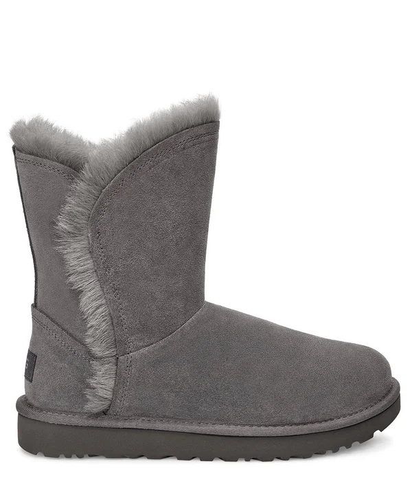 Ugg Women's Classic Short Fluff High Low Suede Boot - 40
