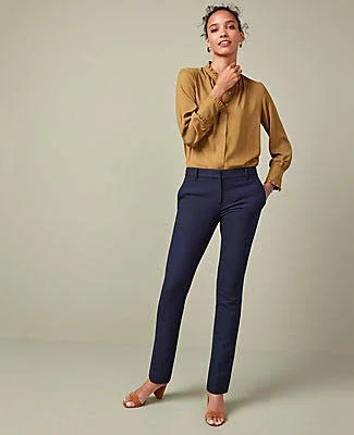 Ann Taylor The Straight Pant Size 8 Atlantic Navy Women's
