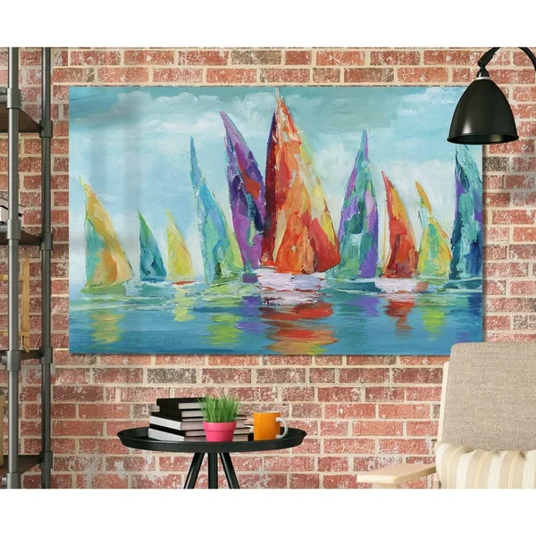 Fine Day Sailing I -Premium Gallery Wrapped Canvas - 12 x 18
