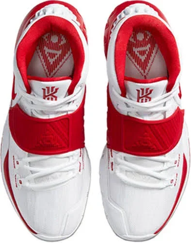 Nike Kyrie 6 &White University Red& White/White/University Red Basketball Shoes/Sneakers CZ4938-100 (Size: US 8.5)